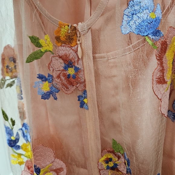 NWT For Love & Lemons Percy Mini Dress Multi Floral Embroidery XS - Picture 14 of 15